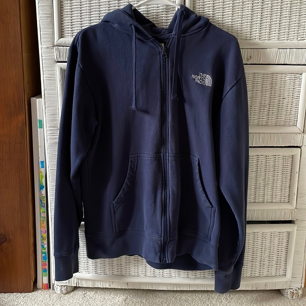 Used The North Face zip up mens hoodie size medium